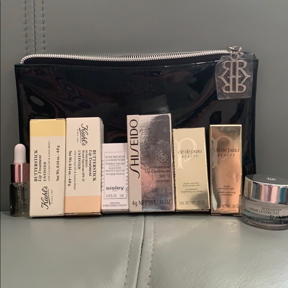 Skin care set serum creams and lip